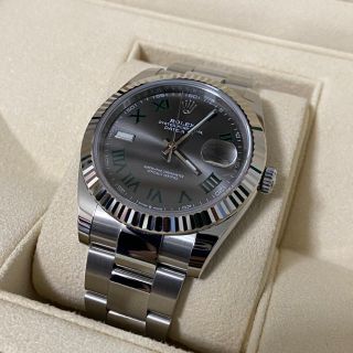 ロレックス(ROLEX)のロレックス デイトジャスト41 126334 グリーンローマグレー文字盤(腕時計(アナログ))