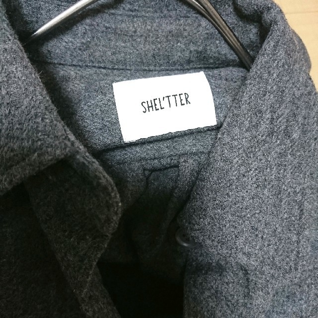 Shel'tter ORIGINAL(シェルターオリジナル)の《新品》SHEL'TTER  ウールミックスバックロングシャツ レディースのトップス(シャツ/ブラウス(長袖/七分))の商品写真