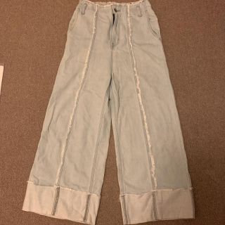 ダブルクローゼット(w closet)のwcloset ダブルクローゼット　ワイドパンツ　ジーンズ　レディース　ボトムス(カジュアルパンツ)