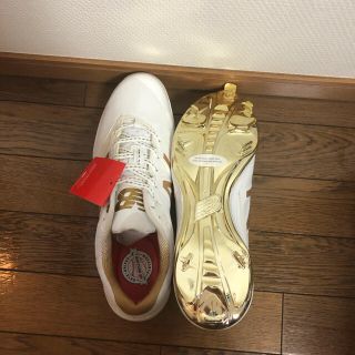 New Balance - New Balance ニューバランス 野球スパイク ホワイト ... 値下げ❌ニューバランス金具スパイク 25.0cm