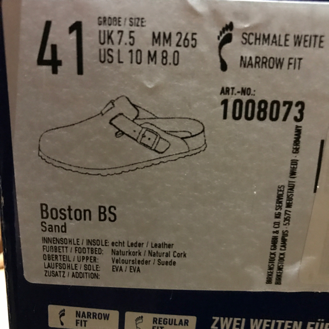 BIRKENSTOCK(ビルケンシュトック)のBIRKENSTOCK ビルケン　Boston 41 26.5cm メンズの靴/シューズ(サンダル)の商品写真
