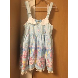 アンジェリックプリティー(Angelic Pretty)の値段下げ サロペット　バレッタセット(ひざ丈スカート)