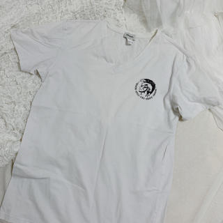 ディーゼル(DIESEL)のdiesel 半袖tシャツ　Vネック　ホワイト(Tシャツ/カットソー(半袖/袖なし))