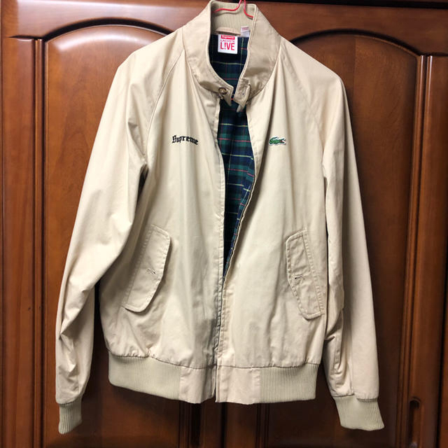 supreme lacoste harrington jacket khaki - ブルゾン