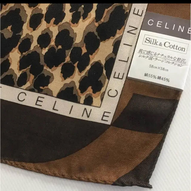 celine(セリーヌ)の☆新品☆ CELINE セリーヌ レオパード スカーフ シール添付あり レディースのファッション小物(バンダナ/スカーフ)の商品写真