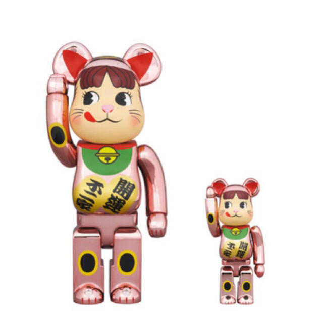 国内配送】 MEDICOM TOY - ×3セットベアブリック 招き猫 ペコちゃん 桃 ...