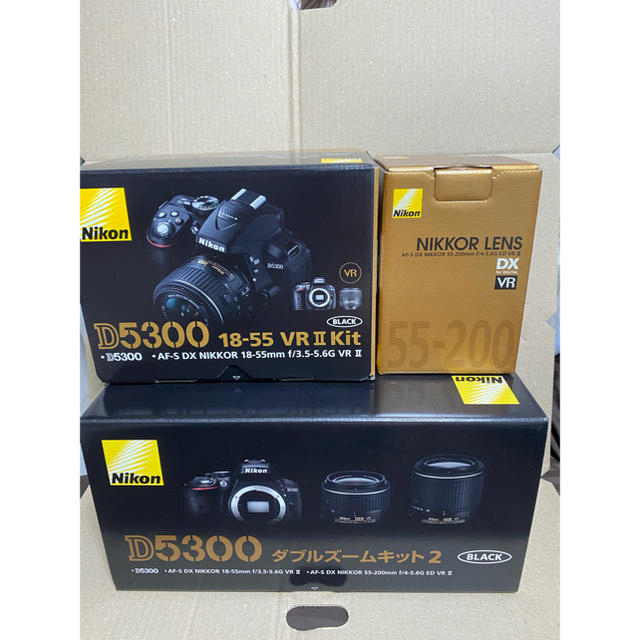 Nikon D5300 18-55 VR2 ダブルズームキットBLACK有コンパクトフラッシュカード