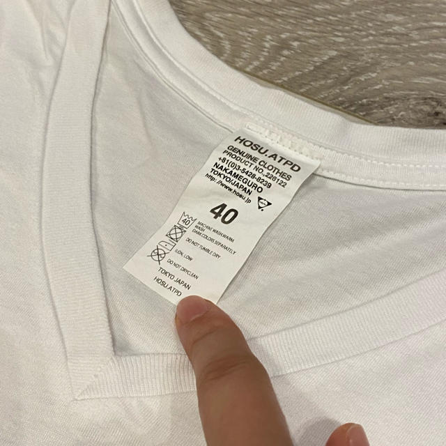 HOSU(ホス)のHOSU 白 Tシャツ メンズのトップス(Tシャツ/カットソー(半袖/袖なし))の商品写真