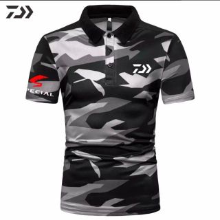 【数量限定夏物SALE】ダイワ　DAIWA　ポロシャツ　カモフラ　Lサイズ(ウエア)