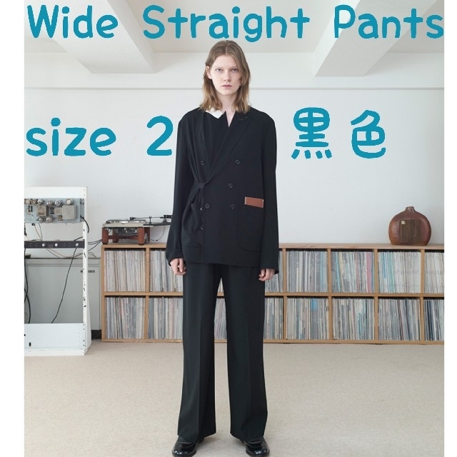 楽ギフ_のし宛書】 20ss SUNSEA - SUNSEA Wide Pants【サイズ2・黒色