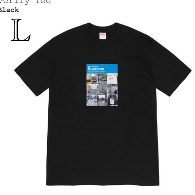 supreme Verify Tee 黒　L