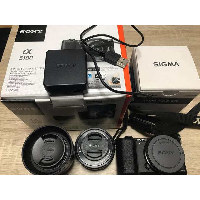 SONY α5100 パワーズームレンズキット＋SIGMA単焦点レンズ