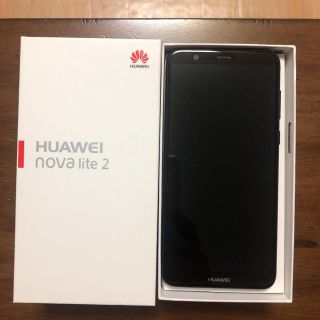 アンドロイド(ANDROID)のHUAWEI nova lite 2 ブルーSoftbank simロック解除済(スマートフォン本体)