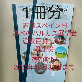 近鉄　株主優待　志摩スペイン村、志摩マリンランド、百貨店　割引券(遊園地/テーマパーク)