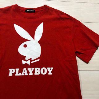 プレイボーイ(PLAYBOY)のPLAYBOY プリント　半袖　Tシャツ　プレイボーイ　赤(Tシャツ/カットソー(半袖/袖なし))