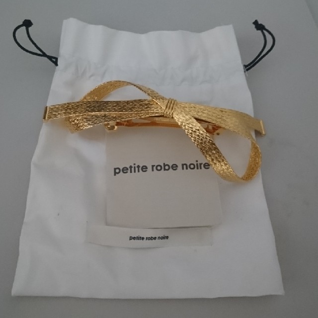 petite robe noire(プティローブノアー)のpetite robe noirリボンバレッタ レディースのヘアアクセサリー(バレッタ/ヘアクリップ)の商品写真