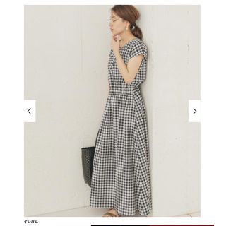 サニーレーベル(Sonny Label)の【ケンボー様専用】リネンフレンチギャザーワンピース ギンガム(ロングワンピース/マキシワンピース)