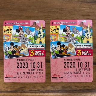 ディズニー(Disney)のディズニーリゾートライン 3dayパス(遊園地/テーマパーク)