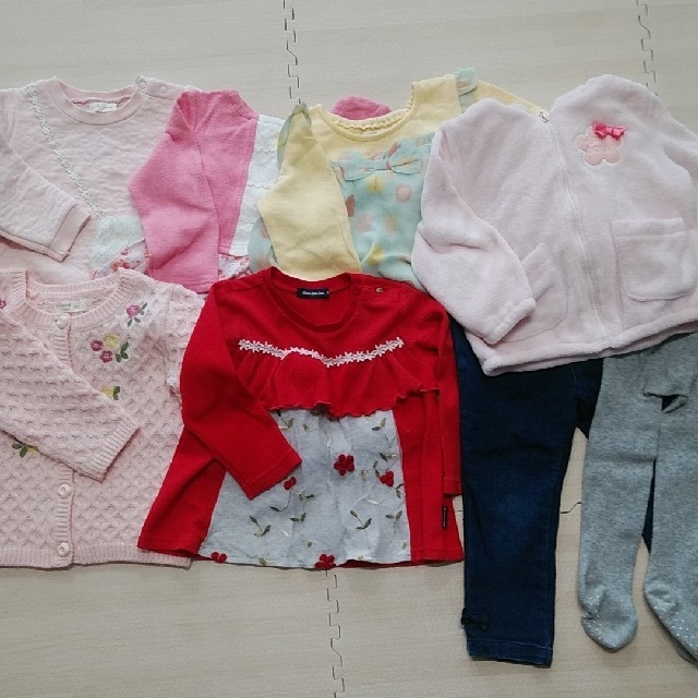 キムラタン(キムラタン)のキムラタンなど　女児服8点セット　90 キッズ/ベビー/マタニティのキッズ服女の子用(90cm~)(Tシャツ/カットソー)の商品写真