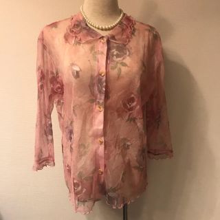 アメリヴィンテージ(Ameri VINTAGE)のVintage シースルー  花柄　ジャケット　シャツ(シャツ/ブラウス(長袖/七分))