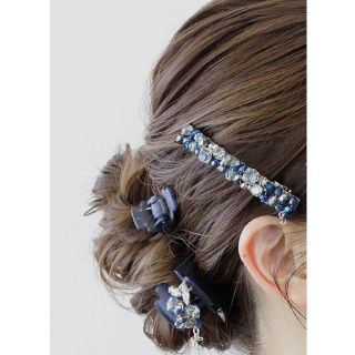 コンプレックスビズ(Complex Biz)のComplex Biz　コンプレックスビズ　クリップ　バレッタ　ブルー系(バレッタ/ヘアクリップ)