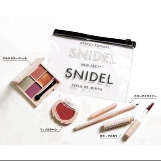 スナイデル(SNIDEL)の送料込み♡スナイデルの秋色コスメセット&クリアポーチ♡新品未使用☆非売品(コフレ/メイクアップセット)