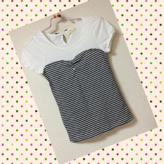 ダブルクローゼット(w closet)のwcloset＊バックおリボンカットソー(カットソー(半袖/袖なし))