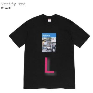 シュプリーム(Supreme)のSupreme Verify Tee 黒 L(Tシャツ/カットソー(半袖/袖なし))