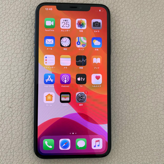美品!!!) au iPhone11 Pro max ミッドナイトグリーン 256GB