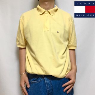 トミーヒルフィガー(TOMMY HILFIGER)のTommy Hilfiger イエロー　ポロシャツ　メンズ　XL Tシャツ(ポロシャツ)