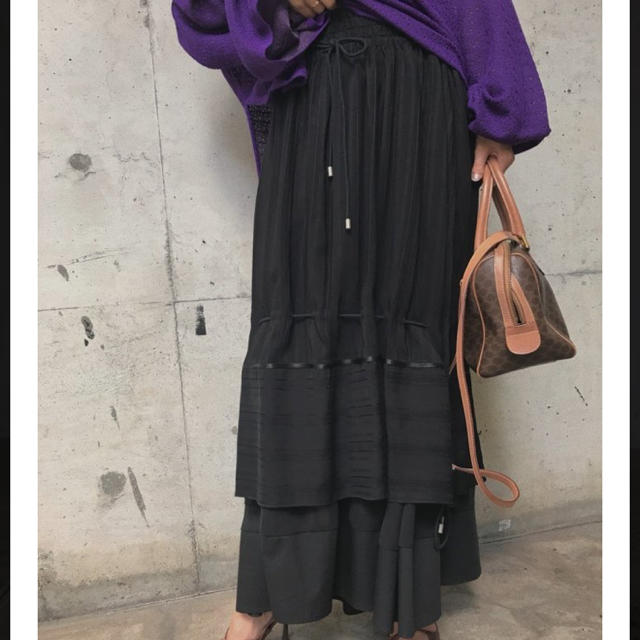 Ameri VINTAGE(アメリヴィンテージ)の2WAY DRAWSTRING SKIRT アメリ　ロングスカート　タグ付き レディースのスカート(ロングスカート)の商品写真