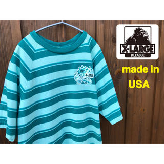 エクストララージ(XLARGE)のxlarge USA製　ボーダーtシャツ エクストララージ　ストライプ(Tシャツ/カットソー(半袖/袖なし))