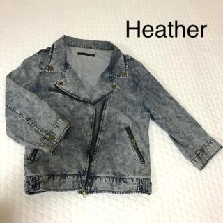 ヘザー(heather)のヘザー　七分袖　ジャケット(Gジャン/デニムジャケット)