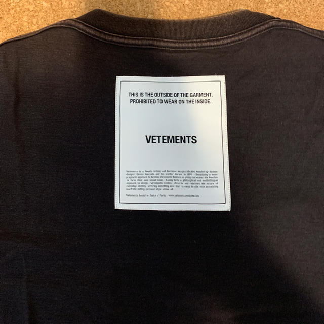 正規新品 19AW VETEMENTS ヴェトモン ロゴ ビッグタグ オーバーサイズ