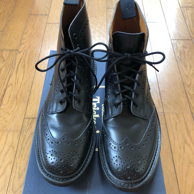 Trickers(トリッカーズ)のトリッカーズ カントリーブーツ size7H  ブラック ストウ モールトン メンズの靴/シューズ(ドレス/ビジネス)の商品写真