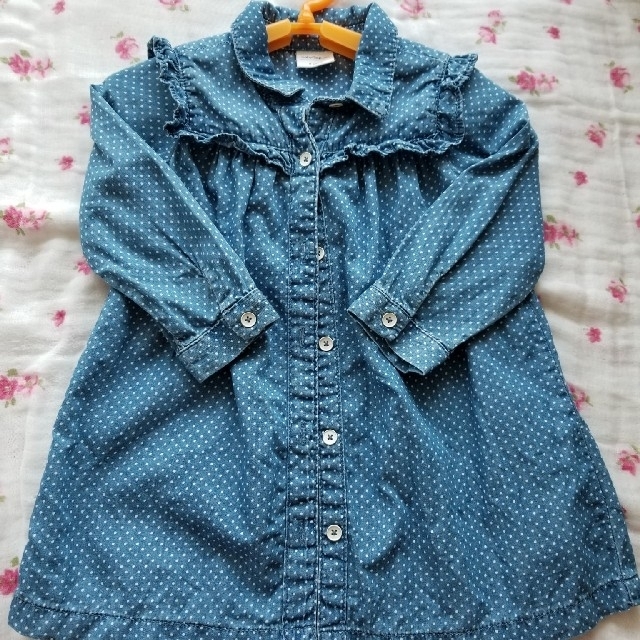 babyGAP(ベビーギャップ)のbaby Gap シャツワンピース 2years(95cm) キッズ/ベビー/マタニティのキッズ服女の子用(90cm~)(ワンピース)の商品写真