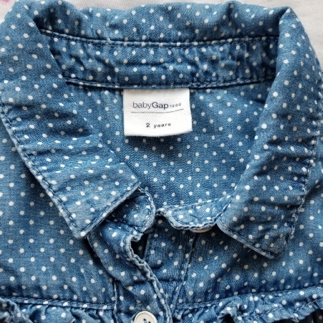 babyGAP(ベビーギャップ)のbaby Gap シャツワンピース 2years(95cm) キッズ/ベビー/マタニティのキッズ服女の子用(90cm~)(ワンピース)の商品写真