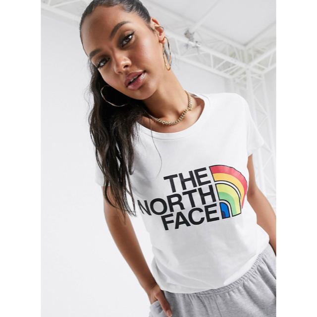 【Mサイズ】THE NORTH FACE プリントロゴ Tシャツ ホワイト