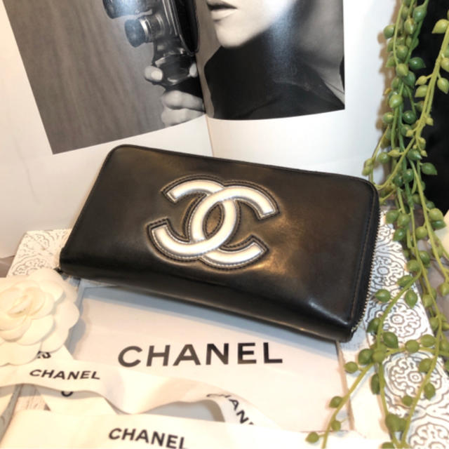 CHANEL(シャネル)の【美品❣️】シャネル　ラウンドファスナー　ココマーク　長財布　正規品 レディースのファッション小物(財布)の商品写真