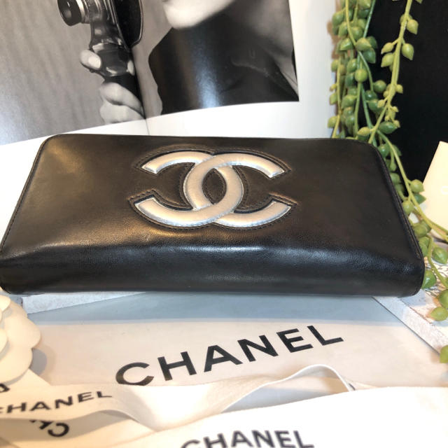 CHANEL(シャネル)の【美品❣️】シャネル　ラウンドファスナー　ココマーク　長財布　正規品 レディースのファッション小物(財布)の商品写真