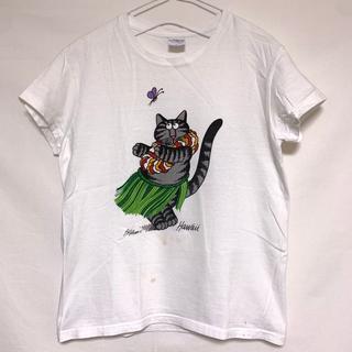 Crazy Shirts クリバンキャット Tシャツ 猫 ねこ フラダンス 南国(Tシャツ/カットソー(半袖/袖なし))