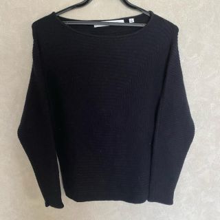 ルメール(LEMAIRE)の美品 ユニクロ ルメール ブラック カシミヤブレンド スクエアセーター  M(ニット/セーター)