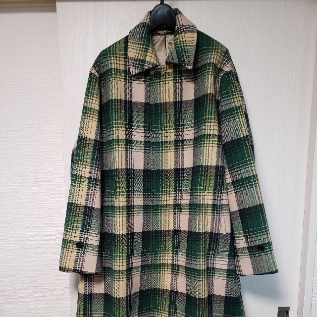 19aw auralee オーラリーチェックロングステンカラーコート3