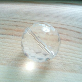 ☆特価☆【天然石】水晶20mmミラーボールカット1粒　j(各種パーツ)