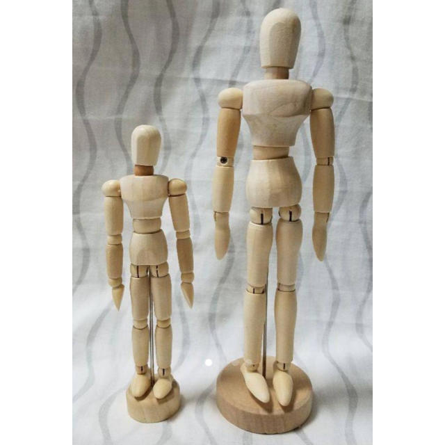デッサン人形 2体セット 木製　新品・未開封 エンタメ/ホビーのアート用品(その他)の商品写真
