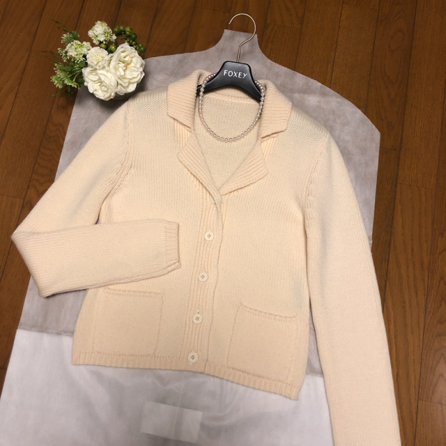 カーディガン美品♡FOXEY BOUTIQUE♡柔らかな上質ウール♡ニットジャケット♡