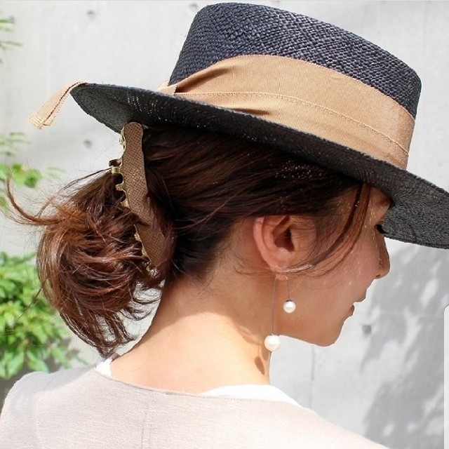 DEUXIEME CLASSE(ドゥーズィエムクラス)の希少カラー Chapeaud’O シャポードオー カンカン帽 バオキャノチェ レディースの帽子(麦わら帽子/ストローハット)の商品写真