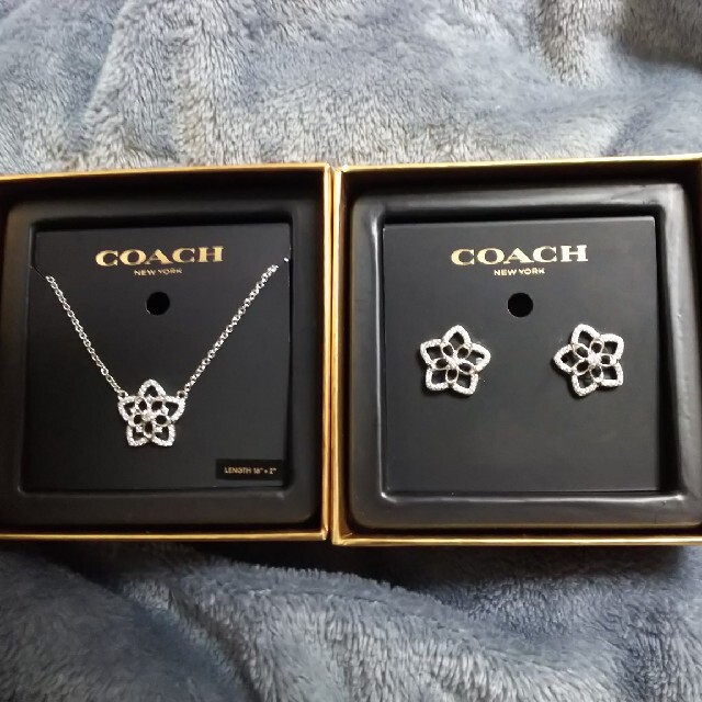 COACH ネックレス ピアス セット シルバー