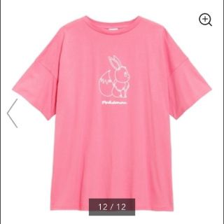 ジーユー(GU)のGU ポケモン イーブイチュニック Ｓ(Tシャツ(半袖/袖なし))