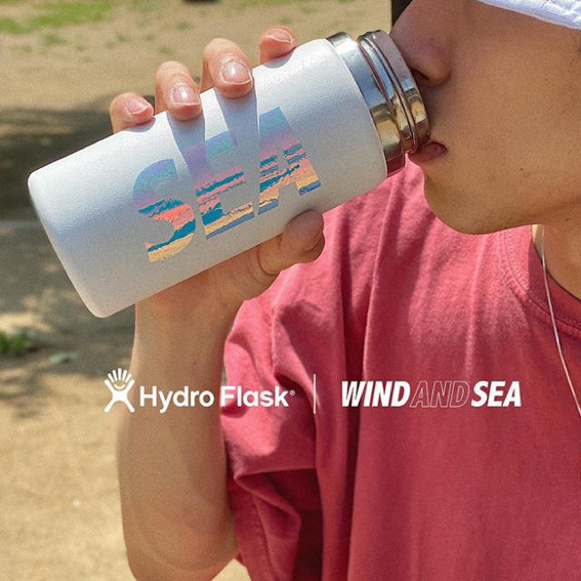 おまけ付　Hydro Flask × WIND AND SEA ボトル白